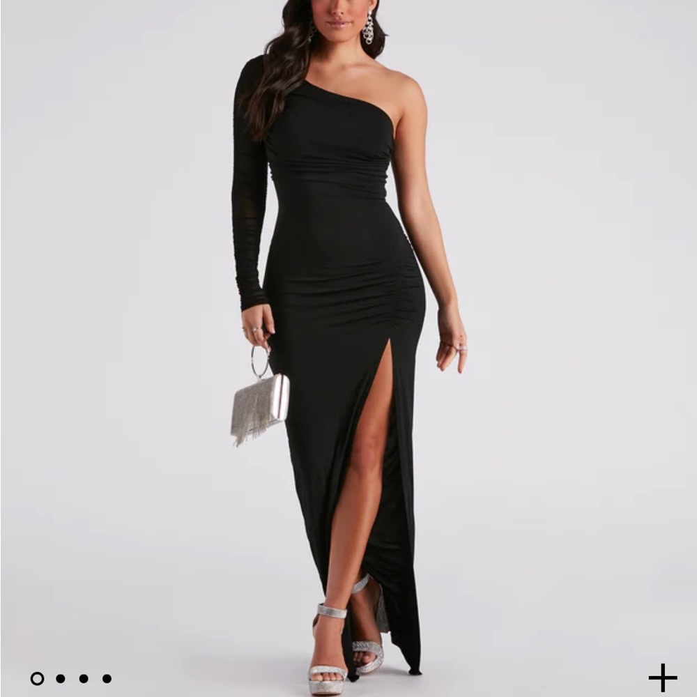 Formal Slit Long Dress black